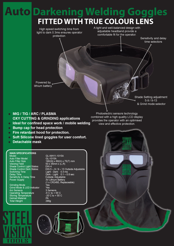 AUTO DARKENING WELDING GOGGLES