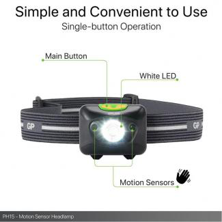 GP Xplor LED Headlamp with Motion Sensor PH15