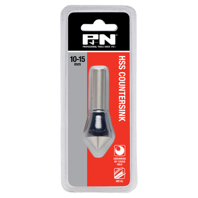 COUNTERSINK CROSS HOLE DEBURRING HSS 10-15MM P&N 107CD1015