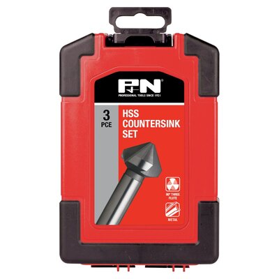P&N Workshop Countersink Set 3 Pieces HSS Sutton Tools 107CS0003