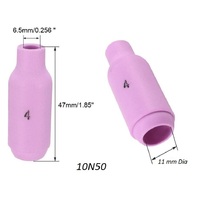 Collet Body Alumina Cup Size 4 6.0mm Suits 17/18/26 TIG Torch 10N50 Each 