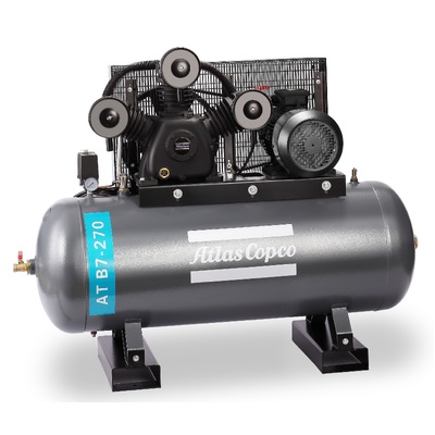 Industrial 3 Phase 770L/m 7.5hp 270 Litres Tank Compressor AT B7-270 Heavy Duty Cast Iron 