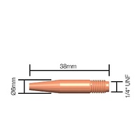 Tweco Style 14H35T Tapered Contact Tips 0.9mm