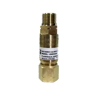 Flashback Arrestor - Torch End (Medium Flow) (Fuel) Harris 188DGUAL