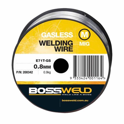 Gasless GS Self Shielded Flux-cored Mig Wire x 0.8mm x 0.9 Kg Bossweld 200342
