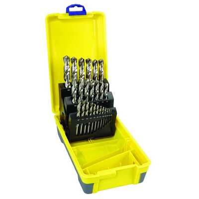 HSS Jobber Set In ABS Plastic Case 25 Piece Bright