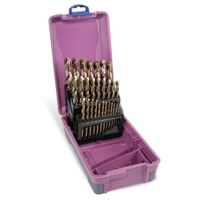 HSS Cobalt Drill Set ABS Case 1/16-1/2" 29 Piece 2010-F3