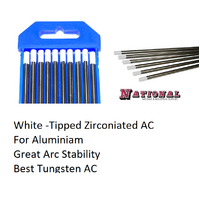 TIG Tungsten 2.4mm x 175mm WZr8 Zirconiated White Tip 24WZ8-10 Pkt : 10 