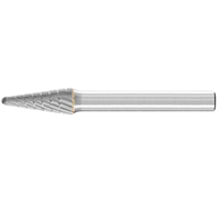 Carbide Burr Cone Radius End 1/4" Shank 3/8" x 1 1/8" SL-3 Pferd 26006774