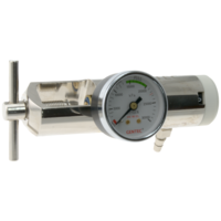 Gentec Variable Click-Style Therapy Regulator Medical Oxygen 25 L/min, 1 Hose Barb
