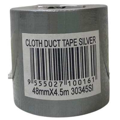 Cloth Tape Silver 48mm x 4.5 Metres 30345SI