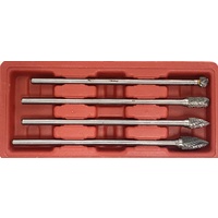 Carbide Rotary Burr Set 4 Piece Long Reach 35116