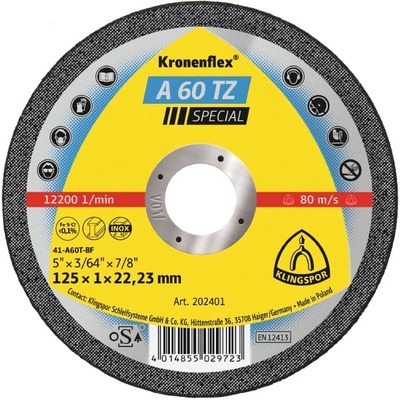 Cut Off Wheels For Steel & Stainless Steel A 60 TZ Kronenflex 367211