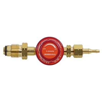 LPG Gaugeless Regulator Bossweld P/N:400122   Gas Regulators Conforms to AS/NZS 4267 2500 kPa maximum inlet pressure 5/8-18 UNF LH outlet thread Type