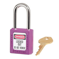 Purple Zenex Safety Padlocks 38mmX38mm Masterlock  410PRP