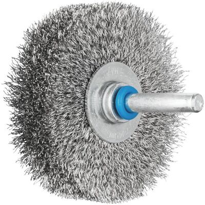 6mm Shaft Mounted 60 x 15mm Crimped Wire Wheel Brush RBU 6015/6 INOX 0.20 Pferd 43104033