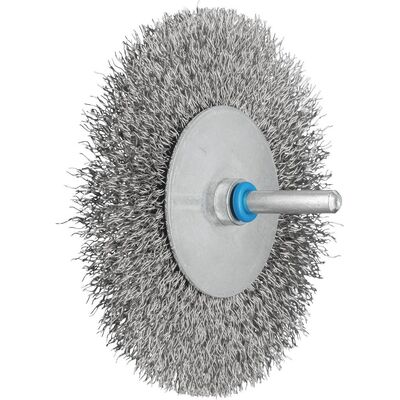 6mm Shaft Mounted 80 x 15mm Crimped Wire Wheel Brush RBU 8015/6 x 0.30 Pferd 43106003