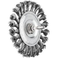 Wheel Brush Shaft Mounted Twist Knot Steel Wire 6mm Shaft RBG 10012/6 ST Pferd 43108002 Each