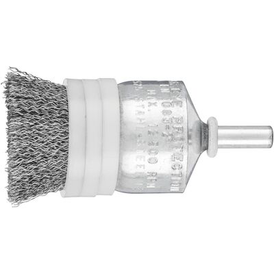 Pencil Brush 25mm x 25mm 6mm Shaft Mounted Crimped Steel Wire Limiting Rings Pfred 43214001