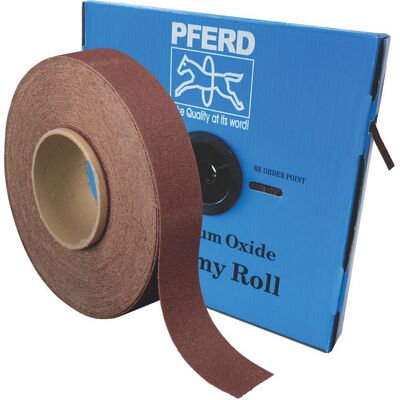 Economy Roll General Purpose Aluminium Oxide 25mm x 50 Metres 40 Grit Pferd 47300037