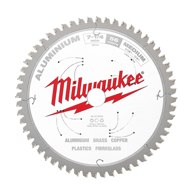 Aluminium Circular Saw Blade 184mm (7-1/4") 56 Teeth Milwaukee 48408335