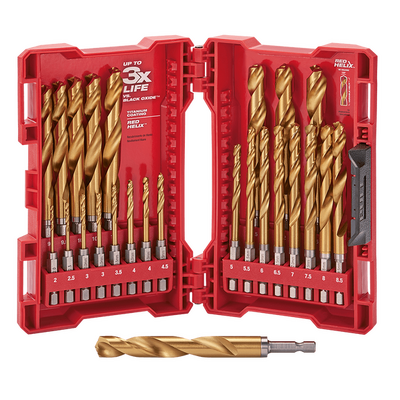 Shockwave Titanium 25 Piece Metric Drill Bit Set Milwaukee 48894861