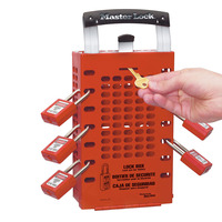 Latch Tight™ Red Group Lock Box, Wall-Mount or Portable Masterlock 503RED