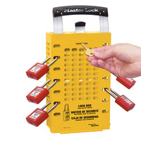 Latch Tight™ Red Group Lock Box, Wall-Mount or Portable Masterlock 503YLW