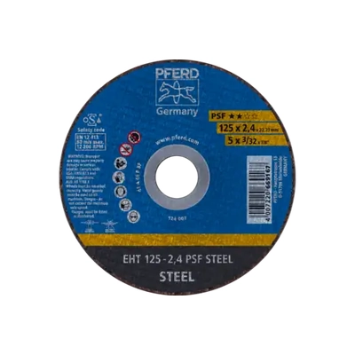 Flat Cut-Off Wheel EHT 125-2.4 PSF Steel Pferd 61719026