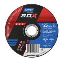 Cut Off Wheel BDX 125mm Inox Iron Free Norton 66252846392 Pkt : 50