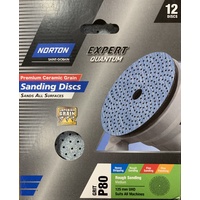 Sanding Disc 125mm UHD Expert Quantum Rough Sanding P80 grit  Norton 66261113985 (Pkt:12)
