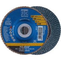 Polifan Flap Disc 100mm 4'' 60G GP Zirconia Inox Pferd 67766100-10 Pack of 10