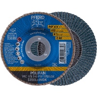 Polifan Flap Disc 115mm 4.5" 40G GP Inox 67770114 Pack of 5