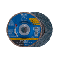 Polifan Flap Disc 125mm 5" 40G GP Zirconia Inox Pferd 67770124 Each