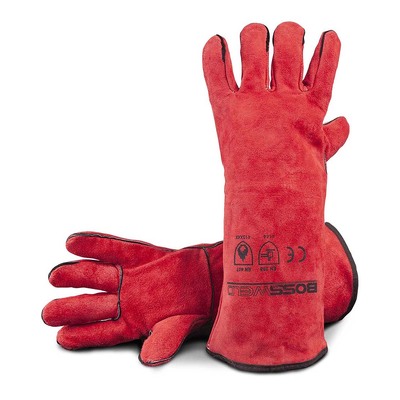 Left Hand Red Welding Gloves - Two Left Handed Gloves 40 Cm 700010L