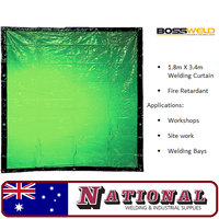 Welding Curtain / Screen 1.8 Metres X 3.4 Metres Green 700104
