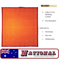 Welding Curtain / Screen 1.8 Metres X 2.7 Metres Orange 700109