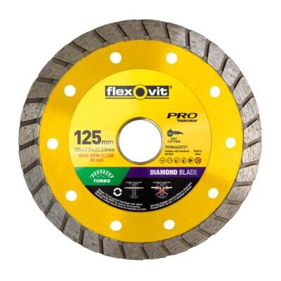 Pro Tradesman Diamond Turbo Rim 125mm Portable blade Flexovit 70184624721