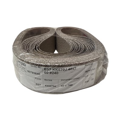 E07 KK670J Sander Belt 40 x 760mm 240Grit Pferd 75713743 10pk