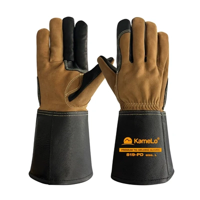 Premium Leather TIG Welding Large Gloves KameLo 819-PD-L