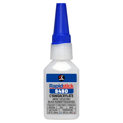 8480 Instant Adhesive 20g Toughened Black