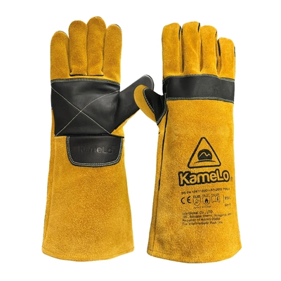 Heavy Duty Reinforced Leather Welding Safety Work XL Gloves KameLo 915-LB-XL