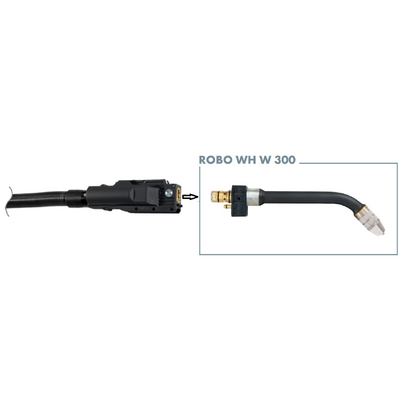 Robotic Water Cooled MIG/MAG Welding Torch With 45° WH W 300 Neck Binzel 962.1889.1