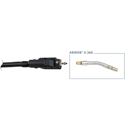 Robotic Air Cooled MIG/MAG Welding Torch 45° Abirob A 360 Neck Binzel 980.1026.1