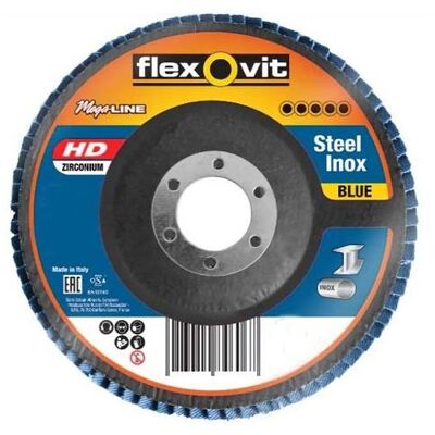 Flap Disc Zirconium Steel/Inox 125mm 40 grit FlexOvit 9803040
