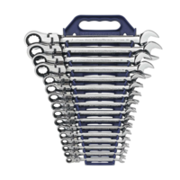 16 pc Flex Comb Rat Wrench Set Metric
