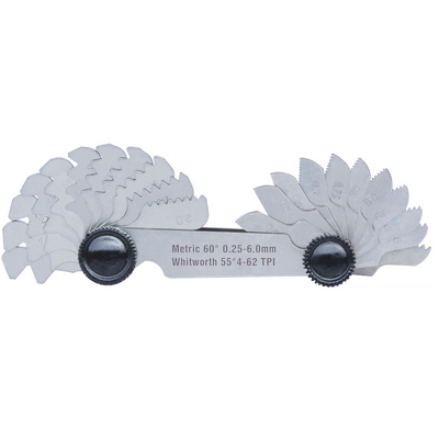 60° Metric & 55° Whitworth Thread Gauge 52 Leaves Accud AC-925-062-52