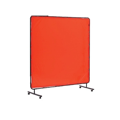 Welding Screen Orange 1.8 Metres x 1.8 Metres With Frame AFWSO6X6
