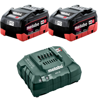 18V 5.5 Ah LiHD Cordless Battery & Charger Kit Metabo AU32100550