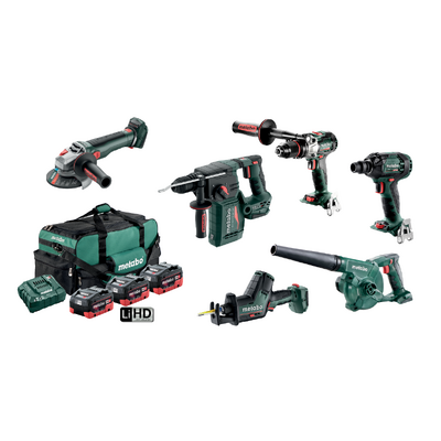 Brushless 6 Piece Cordless 18 V Battery Combo Kit MET18MX6LB3HD5.5EY AU68601150